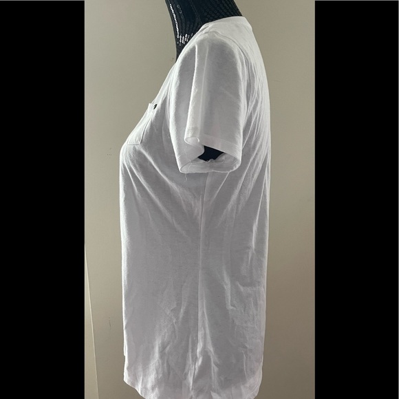 Ruff Hewn White V-Neck T-Shirt Size Medium - Picture 2 of 8